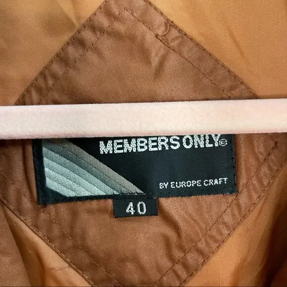 Members Only Camel Brown Racer Jacket